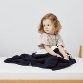 The Little Green Sheep Baby Deken Midnight - 80 x 100 cm - Organic Cotton & Fleece