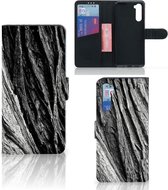 Wallet Book Case OnePlus Nord Smartphone Hoesje Valentijn Cadeautje Man Boomschors