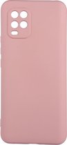 Shop4 - Xiaomi Mi 10 Lite 5G Hoesje - Zachte Back Case Mat Licht Roze
