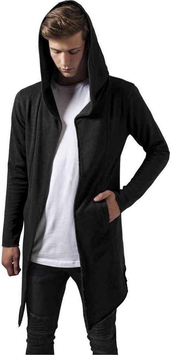 Urban Classics Long Hooded Open Edge Cardigan Heren Cardigan – S Houtskool