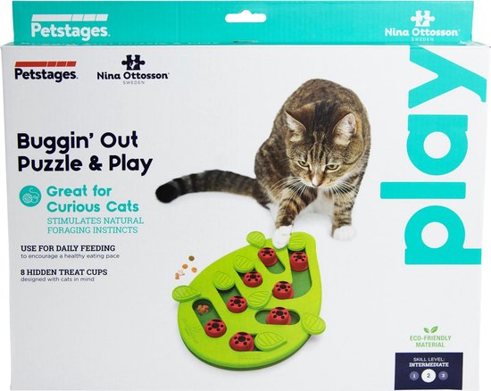 Petstages Nina Ottosson Rainy Day Puzzle & Play - Interactive Cat Treat  Puzzle & Catit Senses 2.0 Digger Interactive Cat Toy