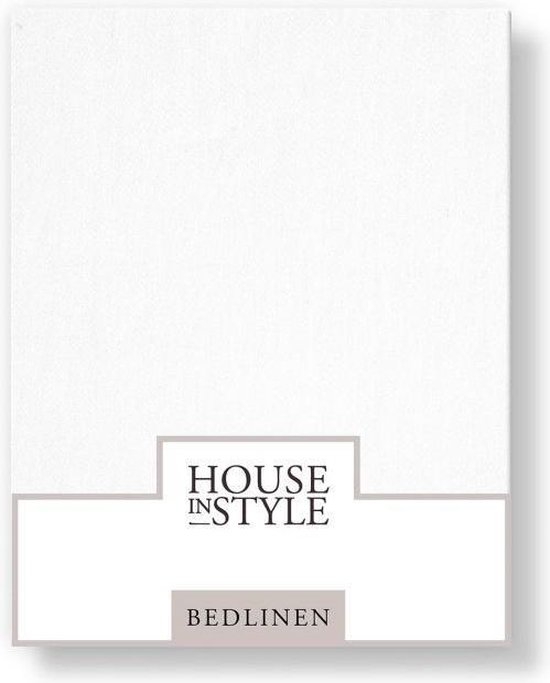 House in Style Luxe hoeslaken Valencia Katoen satijn, 180 x 210 cm, marmer