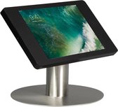 iPad tafelstandaard Fino voor iPad 10.2 & 10.5 – zwart/RVS – homebutton & camera bedekt