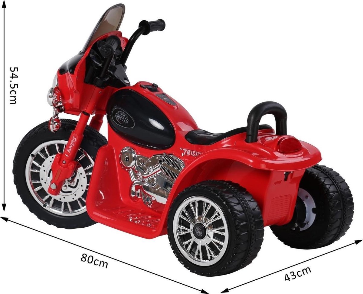 Elektrische motorfiets kinderfiets rood