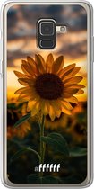 Samsung Galaxy A8 (2018) Hoesje Transparant TPU Case - Sunset Sunflower #ffffff