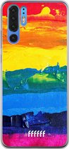 Huawei P30 Pro Hoesje Transparant TPU Case - Rainbow Canvas #ffffff