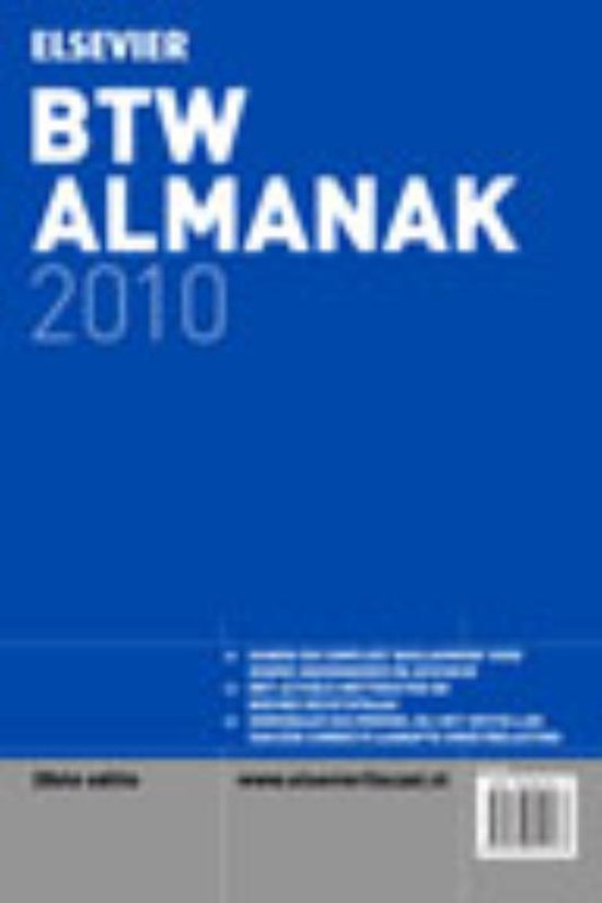 Cover van het boek 'Elsevier BTW Almanak / 2010 / druk 1'