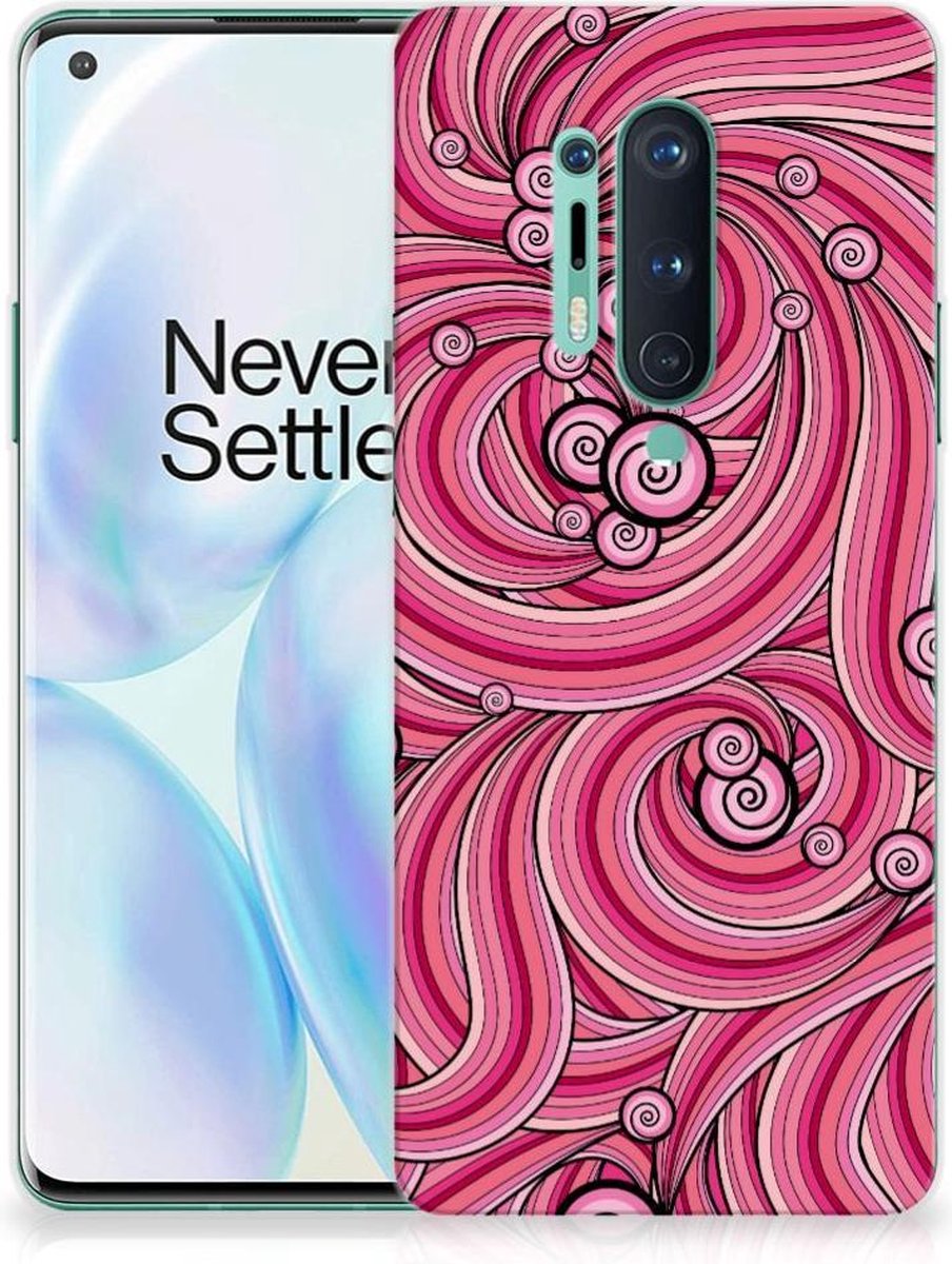 OnePlus 8 Pro Hoesje maken Swirl Pink