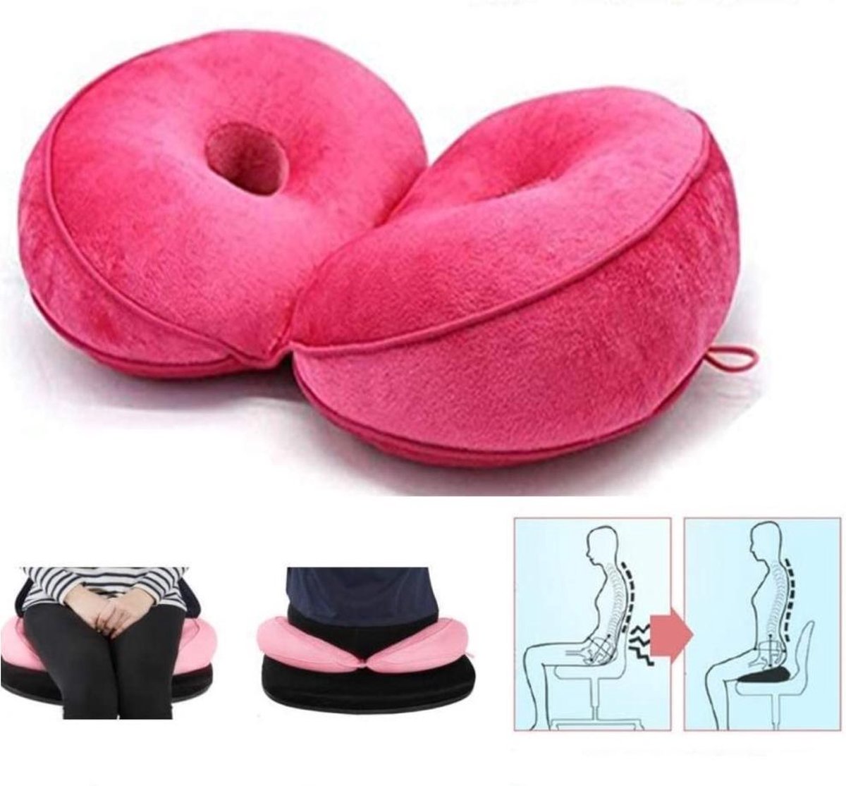 Dual Comfort Cushion Lift Hips Up - NIEUW MODEL 2021 - Orthopedisch  Zitkussen -... | bol.com