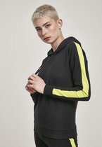 Urban Classics Hoodie/trui -S- Neon Shoulder Stripe Zwart/Groen