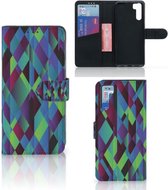 Bookcase OPPO A91 | Reno3 Hoesje Abstract Green Blue