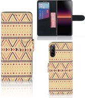 Wallet Book Case Sony Xperia L4 GSM Hoesje Aztec Yellow