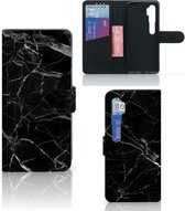 Telefoonhoesje Xiaomi Mi Note 10 Pro Wallet Book Case Vaderdag Cadeau Marmer Zwart