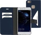 Mobiparts hoesje geschikt voor Huawei P10 Lite - Wallet/Boekhoesje - Eco Leer - Magneet Sluiting - Opberg vakken - Blauw