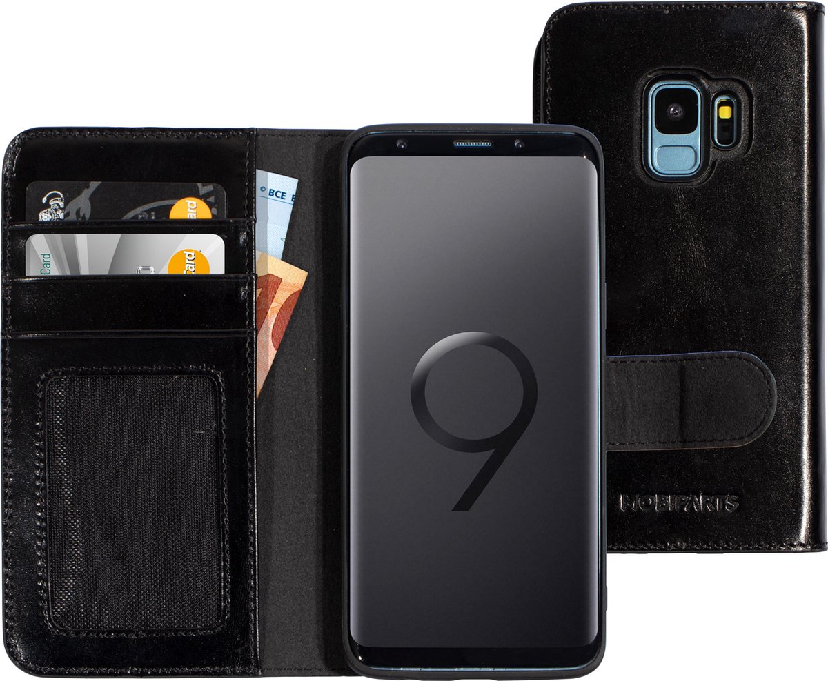 Mobiparts Excellent Wallet Case geschikt voor Samsung Galaxy S9 - Zwart