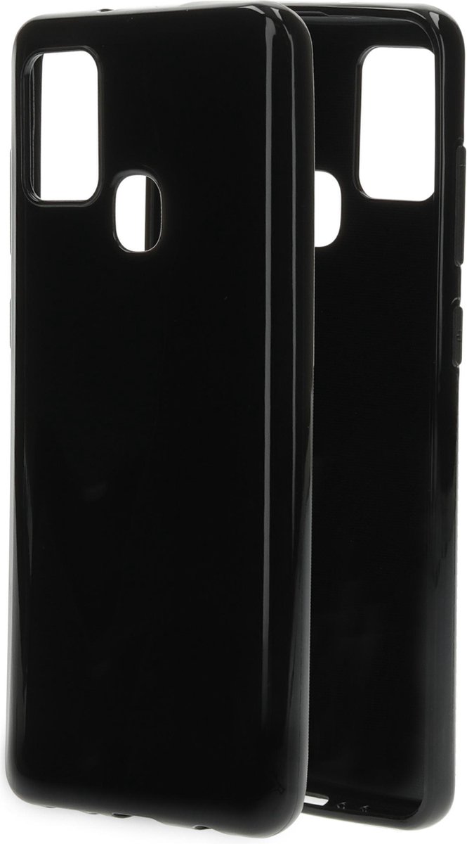 Samsung Galaxy A21s hoesje - Schokabsorberend TPU - Grip Coating - Zwart - Mobiparts