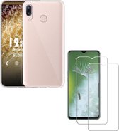 OPPO A31 Silicone hoesje + 2X Tempered Glas Screenprotector