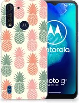 Siliconen Hoesje Motorola Moto G8 Power Lite GSM Hoesje Ananas