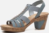Rieker Sandalen met hak blauw - Maat 40