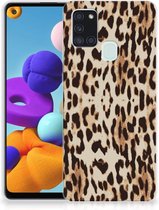 TPU Silicone Hoesje Geschikt voor Samsung Galaxy A21s Telefoonhoesje Leopard