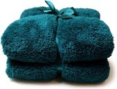 Unique Living Teddy - Fleece - Plaid - 150x200 cm - Everglade Blue