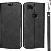 Google Pixel 3A XL Hoesje Vintage Bookcase met Kaarthouder Zwart