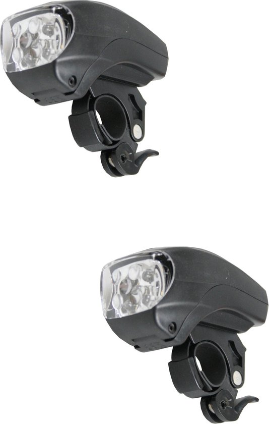 2x Fietskoplampen / voorlichten LED - 3x AAA - batterij koplamp -  fietsverlichting /... | bol.com