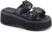 Demonia Slippers -42 Shoes- EMILY-100 US 12 Zwart