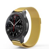 Milanees Smartwatch bandje - Geschikt voor  Samsung Galaxy Watch Milanese band 46mm - goud - Horlogeband / Polsband / Armband