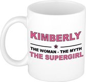 Kimberly The woman, The myth the supergirl cadeau koffie mok / thee beker 300 ml