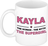 Kayla The woman, The myth the supergirl cadeau koffie mok / thee beker 300 ml