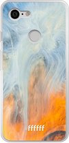 Google Pixel 3 Hoesje Transparant TPU Case - Fire Against Water #ffffff