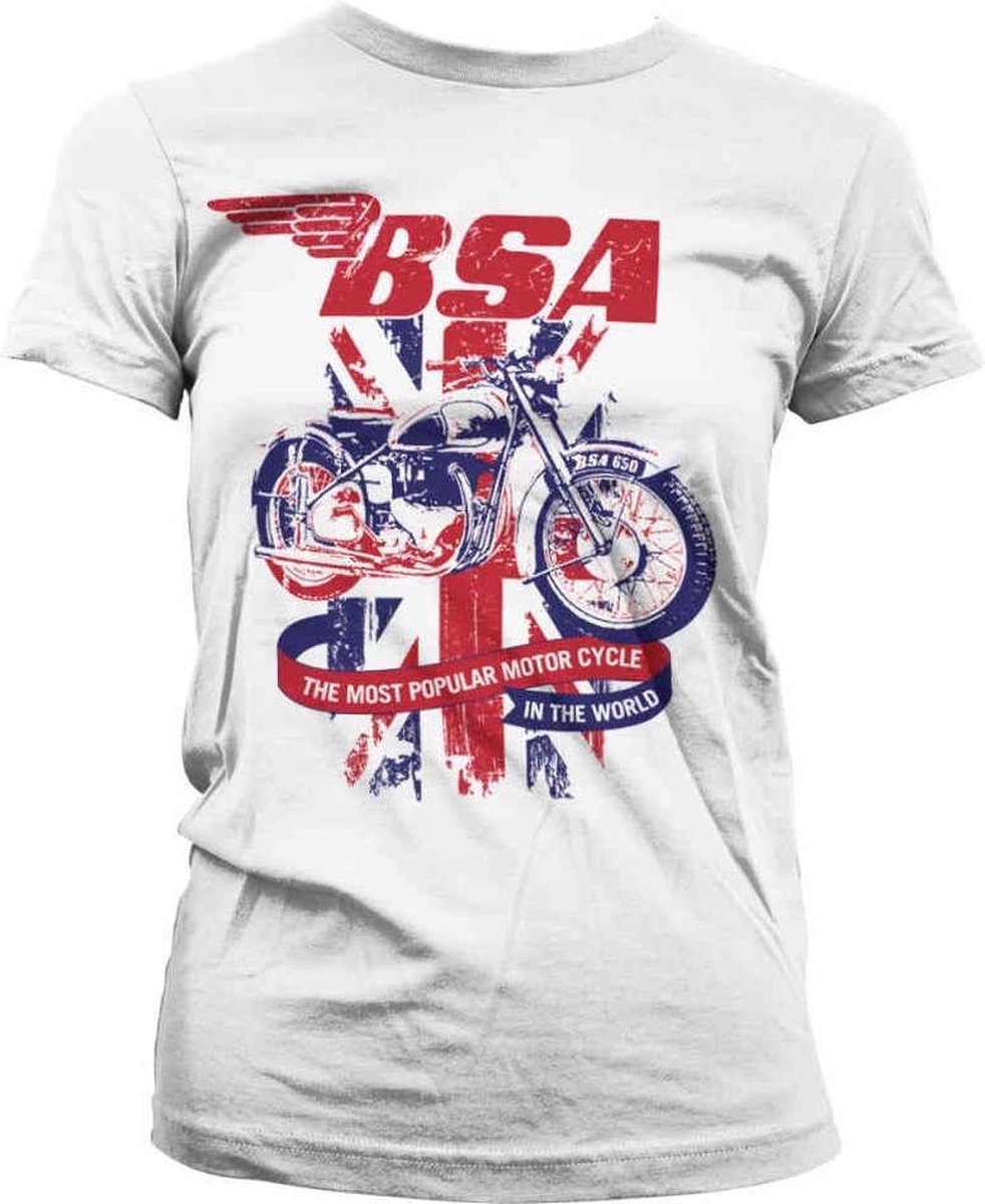 BSA Dames Tshirt -M- Union Jack Wit
