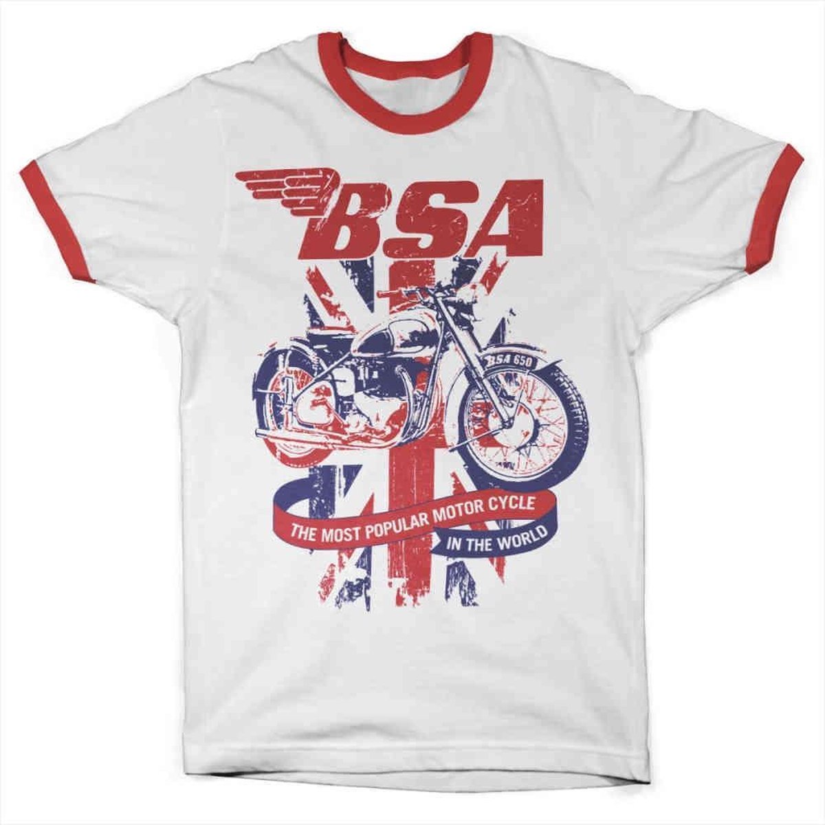 BSA Heren Tshirt -S- Union Jack Wit