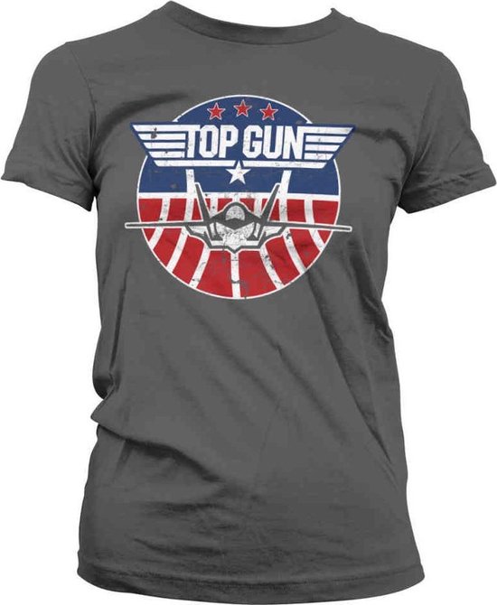 Top Gun Dames Tshirt Tomcat Grijs