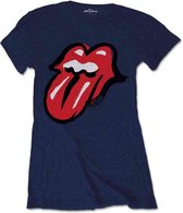 The Rolling Stones Dames Tshirt -M- No Filter Tongue Blauw