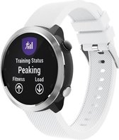 Siliconen Smartwatch bandje - Geschikt voor  Garmin Vivoactive 4 silicone band - 45mm - wit - Horlogeband / Polsband / Armband