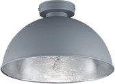 LED Plafondlamp - Plafondverlichting - Trion Jin - E27 Fitting - Rond - Mat Titaan - Aluminium - BES LED