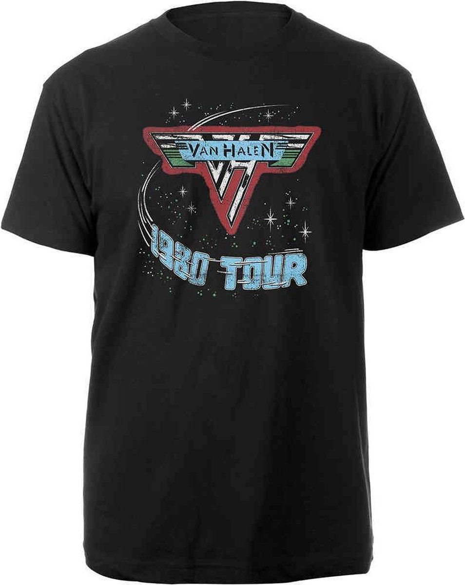 Van Halen - 1980 Tour Heren T-shirt - 2XL - Zwart