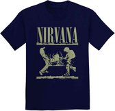 Nirvana - Stage Heren T-shirt - M - Blauw