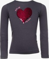 Ai-Girl meisjes shirt met hart - Grijs - Maat 98/104