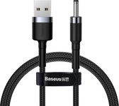 Let op type!! Baseus Cafule serie 2A USB naar DC 3.5 mm kabel  lengte: 1M (zwart grijs)