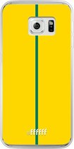 Samsung Galaxy S6 Edge Hoesje Transparant TPU Case - FSC Groen & Geel #ffffff