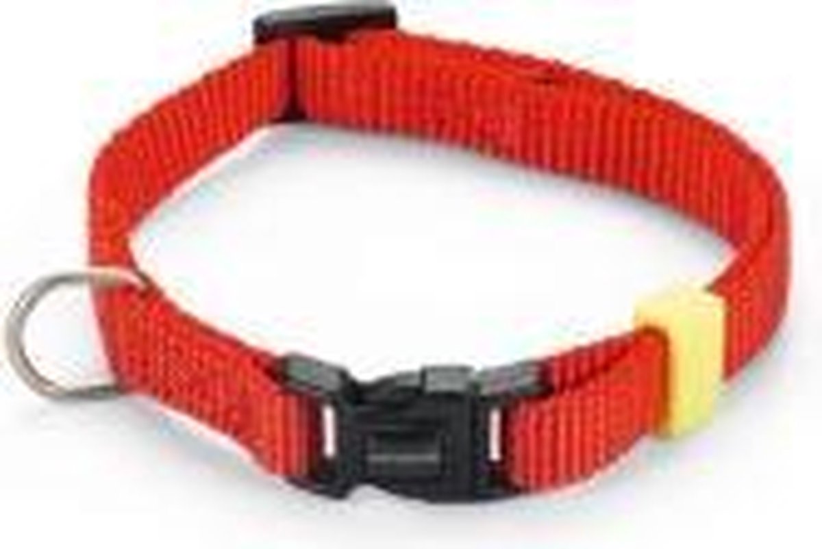 Beeztees Nylon Halsband Verstellbar - 30-35 Cm X 15 Mm, Rot, Für Hunde