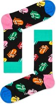 Happy Socks - Collabs Rolling Stones Paint It Bright - Zwart Multi - Unisex -Maat 41-46