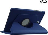 Litchi structuur 360 graden draaiend lederen hoesje met houder voor Samsung Galaxy Tab S2 8.0 / T715 / T710(donker blauw)