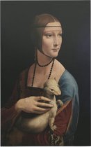 De dame met de hermelijn, Leonardo da Vinci - Foto op Forex - 60 x 90 cm