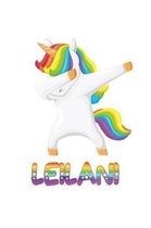 Leilani: Leilani 6x9 Journal Notebook Dabbing Unicorn Rainbow