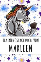 Trainingstagebuch von Marleen: Personalisierter Tagesplaner f�r dein Fitness- und Krafttraining im Fitnessstudio oder Zuhause