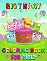 Birthday Coloring Book For Girls